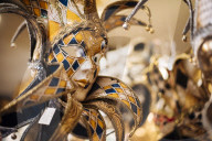 Traditional Venetian masks on display, San Marco, Venice, Veneto Province, Italy, Europe