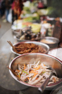Chicken Feet in bowl, Xinjie Local Market, Yuanyang, Yunnan Province, China