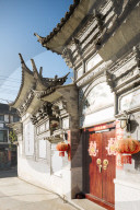 Detail of traditional Yunnan architecture, Dali, Yunnan Province, China