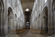 The nave of Ely cathedral in Ely, UK.