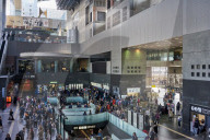 Interior of Kyoto train station.