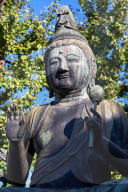 Seishi Bosatsu Buddha sculpture at the Sensoji Temple in Asakusa, Tokyo.