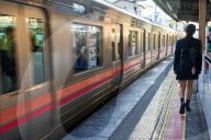 Subway train station in Tokyo.