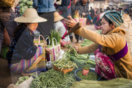 Pindaya food market, Shan State, Myanmar (Burma)
