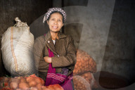 Portrait taken at Pindaya food market, Shan State, Myanmar (Burma)