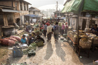 Fruit and vegetable market at Pindaya, Shan State, Myanmar (Burma)