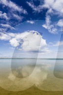 The hypersaline and entirely enclosed inner lagoon on Niau Atoll, Tuamotus, French Polynesia.