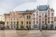 Plac Szczepanski Square in the medieval old town, a UNESCO World Heritage site in Krakow Poland, Europe.