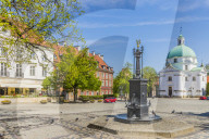 St. Kazimierz Church in the New Town in Warsaw, Poland, Europe.