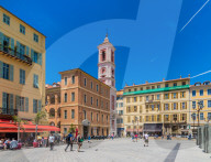 Palace of Justice Square in the Old Town, Nice, Alpes Maritimes, Cote d'Azur, Provence, France, Europe