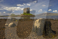 Castle Stalker on Loch Linnhe, Port Appin, Argyll, Scotland, United Kingdom, Europe.
