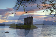 Castle Stalker on Loch Linnhe, Port Appin, Argyll, Scotland, United Kingdom, Europe.