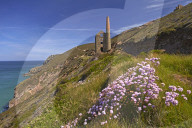 Wheal Coates tin mine and engine house near St Agnes, Cornwall, England, United Kingdom, Europe.