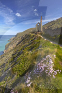 Wheal Coates tin mine and engine house near St Agnes, Cornwall, England, United Kingdom, Europe.