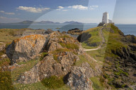 Twr Mawr Lighthouse on Llanddwyn island, Anglesey, North Wales, U.K.