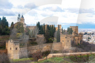 View of Alhambra palace complex from generallife