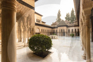 Court of the Lions at the Nasrid palace in Alhambra