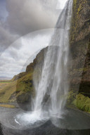 Seljalandsfoss Waterfall, Seljalandsa River, South Island, Island