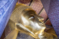 Reclining Buddha At Wat Pho Temple In Bangkok, Thailand