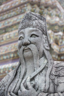 Detail of statue at Wat Arun (Temple of the Dawn), Bangkok, Thailand,