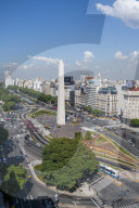 The Obelisco on 9 de Julio Avenue, Buenos Aires, Argentina, South America