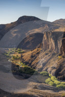 Tree line driver in Pinturas Canyon, Patagonia, Argentina