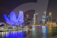 Marina Bay at night, Singapore