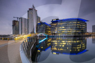 BBC building at MediaCity UK, Salford Quays, Manchester UK