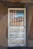 Detail of a door at Taos Pueblo in Taos, New Mexico