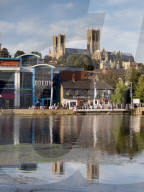 Lincoln Cathedral and Brayford pool
