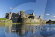 Caerphilly Castle, Cardiff, Wales, UK