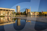 Albania, Tirana, Skanderbeg square