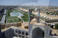 Iran, Isfahan, general view of the Imam Square, Jameh Mosque or Friday mosque, Sheikh Lotfollah mosque