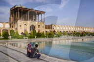Iran, Isfahan, Imam Square, Ali Qapu Palace, world heritage of the UNESCO