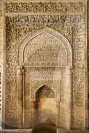 Iran, Isfahan, Friday mosque, world heritage of the UNESCO, stucco mihrab with Quranic inscriptions
