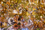 Iran, Isfahan, Chehel Sotun palace, The Great hall or Throne hall painting