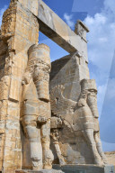 Iran, Fars Province, Persepolis, Achaemenid archeological site, Propylon, Gate of all Nations, World heritage of the UNESCO