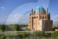 Iran, Zanjan province, Soltaniyeh, Oljeitu mausoleum, the Mongolian sultan of Ilkhanid Mongol era