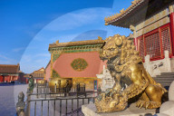 China, Beijing, Forbidden City, statue of Lion