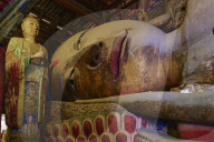 China, Gansu Province, Zhangye, the Great Buddha temple, 35 m long sleeping Buddha