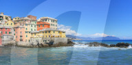 The old fishing village of Boccadasse, Genoa, Liguria, Italy, Europe