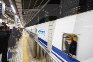 Asia, Japan, Kyoto, shinkansen high speed bullet train