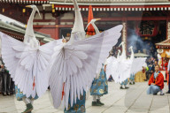 Asia, Japan, Tokyo, Asakusa, Sensoji temple, Hakucho White Swan festival