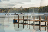 Lake Windermere, Ambleside, morning light, English Lake District National Park, Cumbria, England, UK