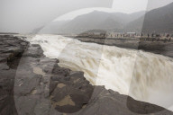 Hukou Waterfall on the Yellow River in Shaanxi Province, China, Asia