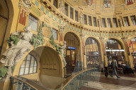 Praha Hlavni Nadrazi, the main train station in Prague, Czech Republic, Europe