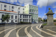 Theofilo Braga Bust, Ponta Delgada City, Sao Miguel Island, Azores, Portugal, Europe