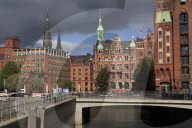 Speicherstadt,HafenCity District, Hamburg, Germany, Europe