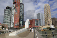Rijnhaven Bridge, Wilhelminaplein District, Rotterdam, Netherlands, Europe