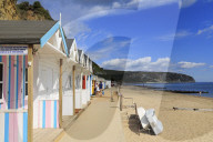 Beach huts, Swanage Town, Isle of Purbeck, Dorset, England, United Kingdom